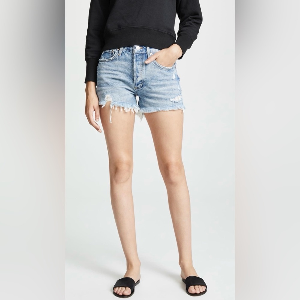 AGOLDE Parker Vintage Cut Off Shorts in Swampmeet - Size 24 - Picture 2 of 7